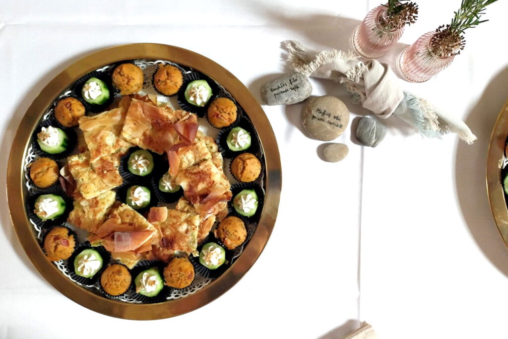 Plat salé vu du dessus