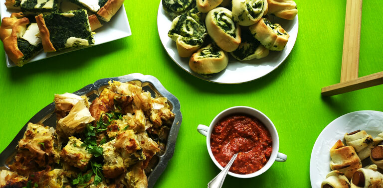 photo de buffet vegan
